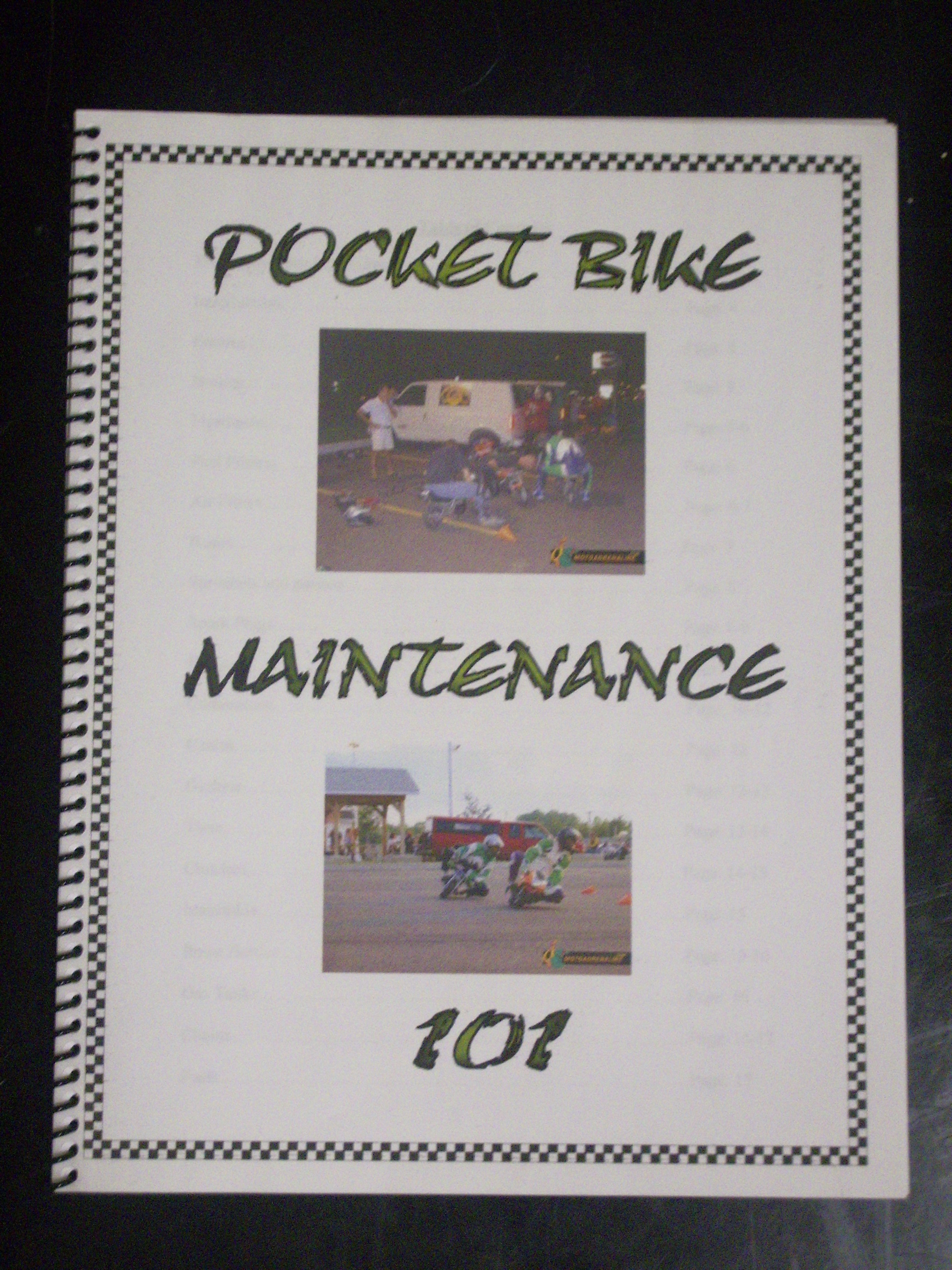 Pocket Bikes 101 maintenance manual